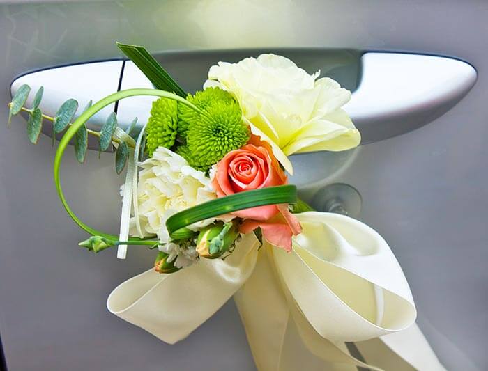 Autoschmuck für Hochzeit - Blüten-Zauber - Velbert