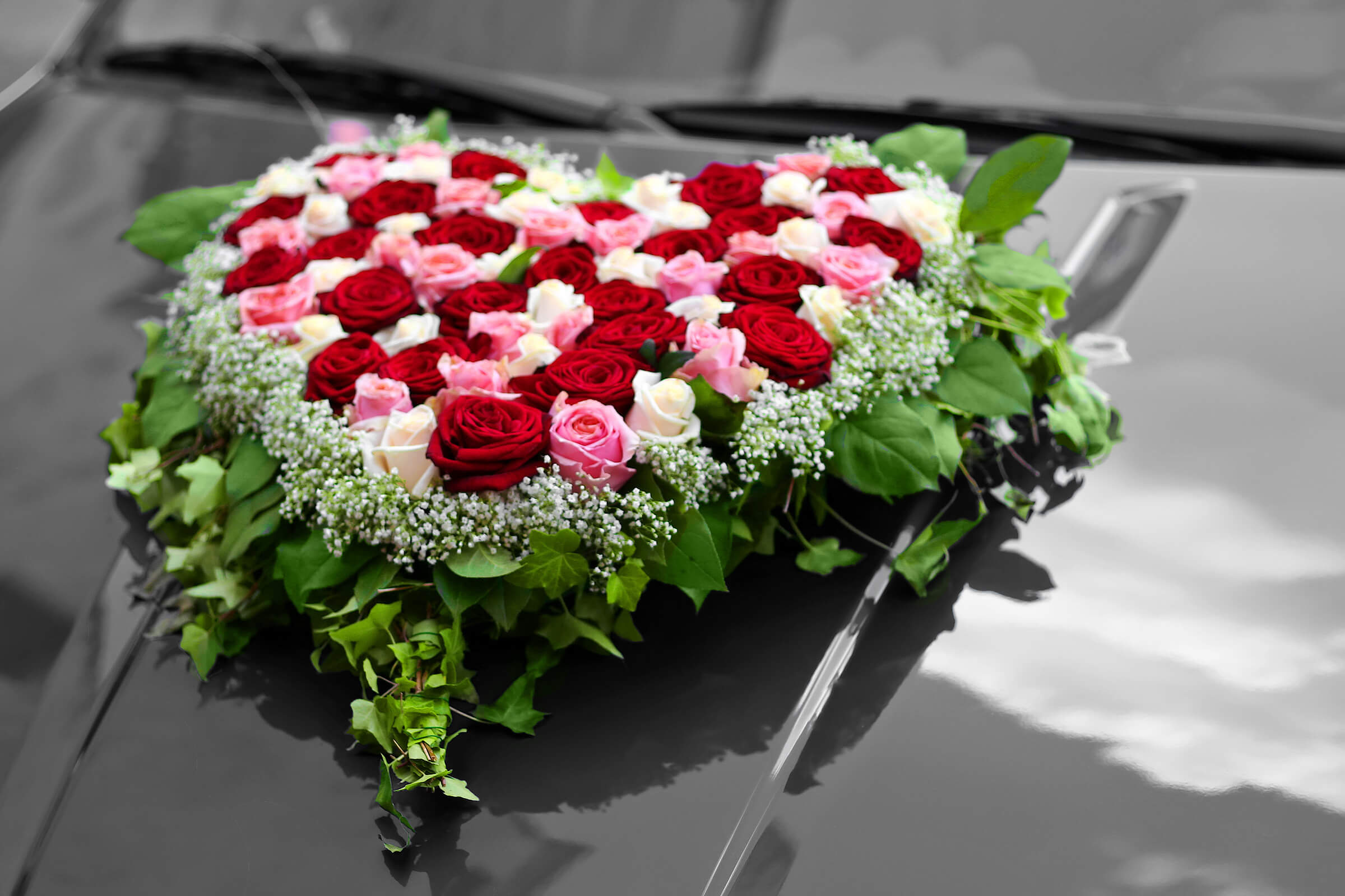 Autoschmuck für Hochzeit - Blüten-Zauber - Velbert