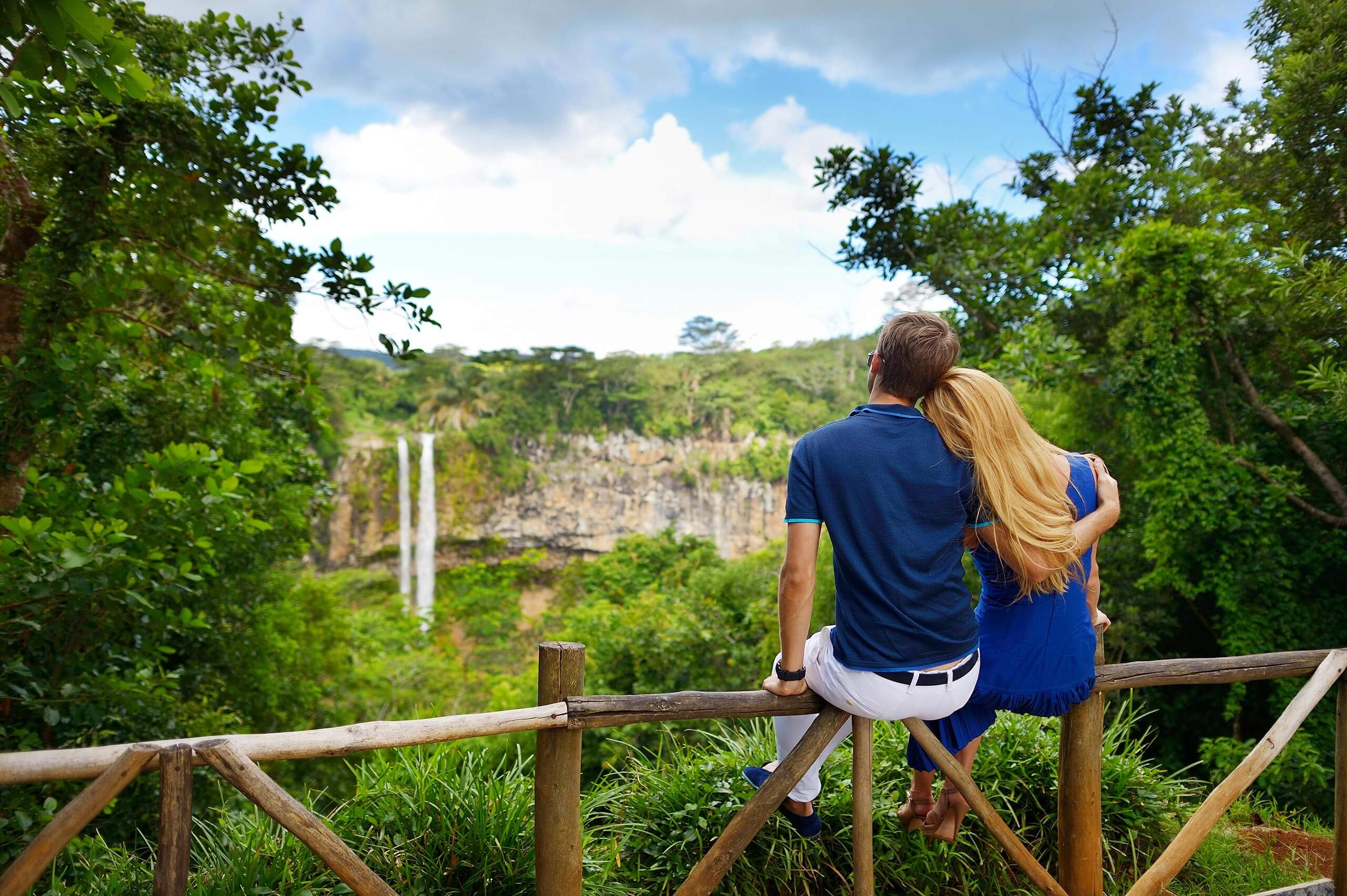 Mauritius Flitterwochen Wasserfall