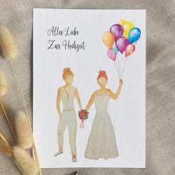 Glückwunschkarte gleichgeschlechtliche Hochzeit