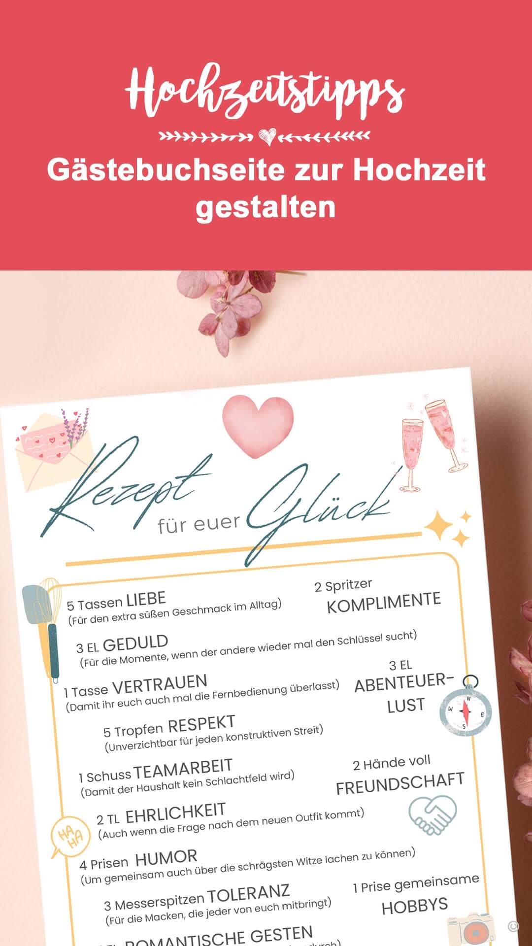 Seite gestalten Gästebuch Hochzeit