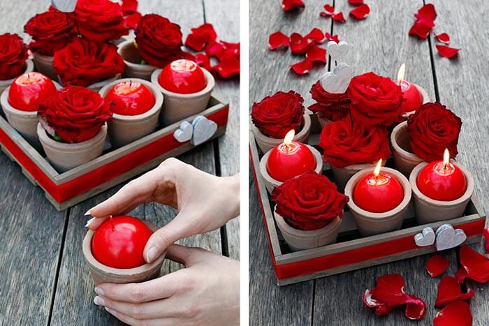 Wunderschöne DIY Ideen für romantische Tischdeko zum Valentinstag