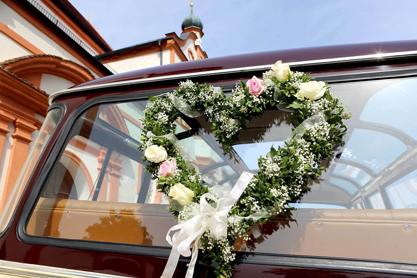 Autoschmuck Hochzeit - Straussbar