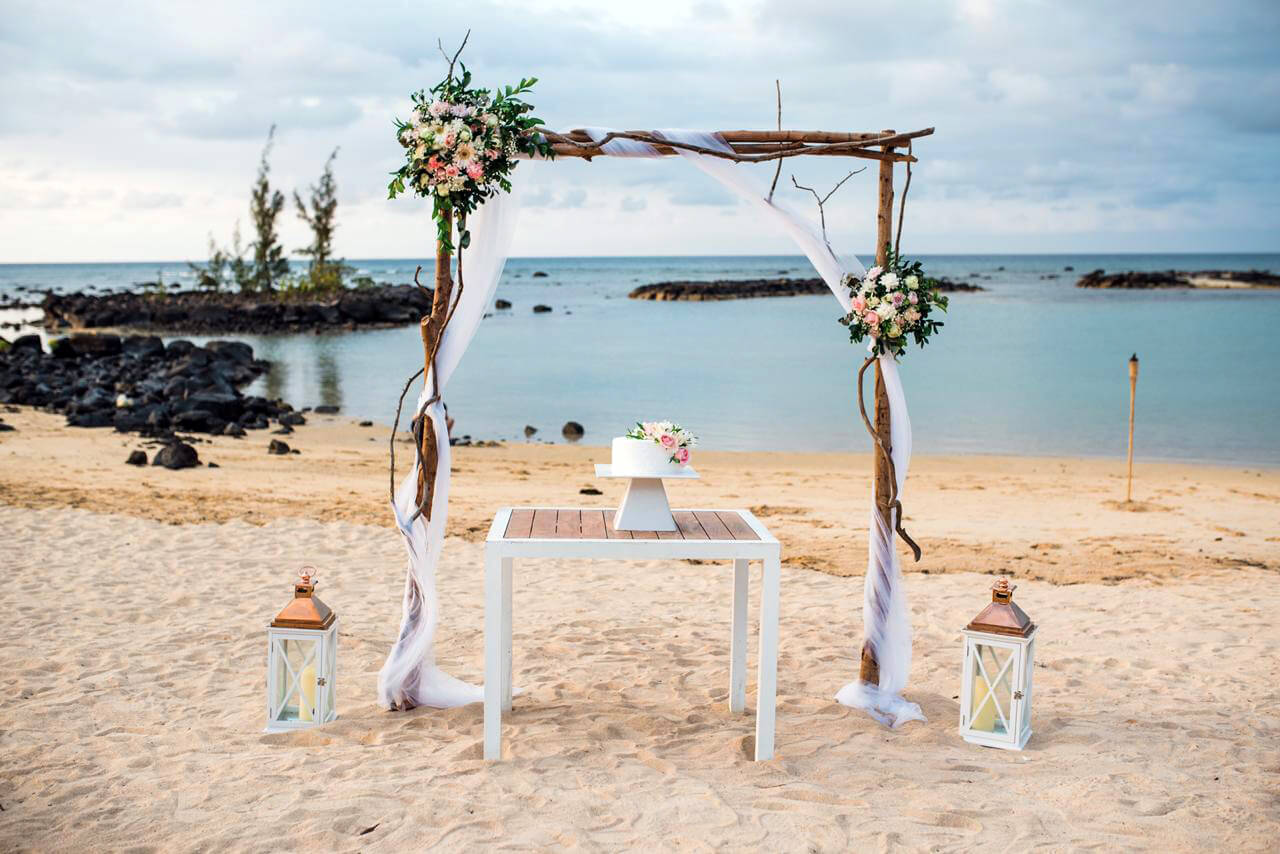 Auf Mauritius heiraten am Strand