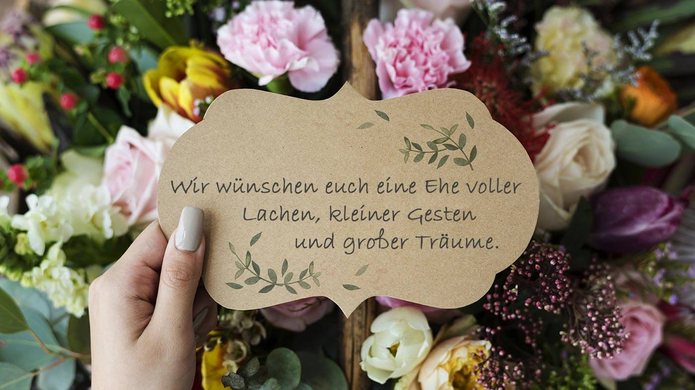 Glückwünsche zur Hochzeit für Tochter und Schwiegersohn