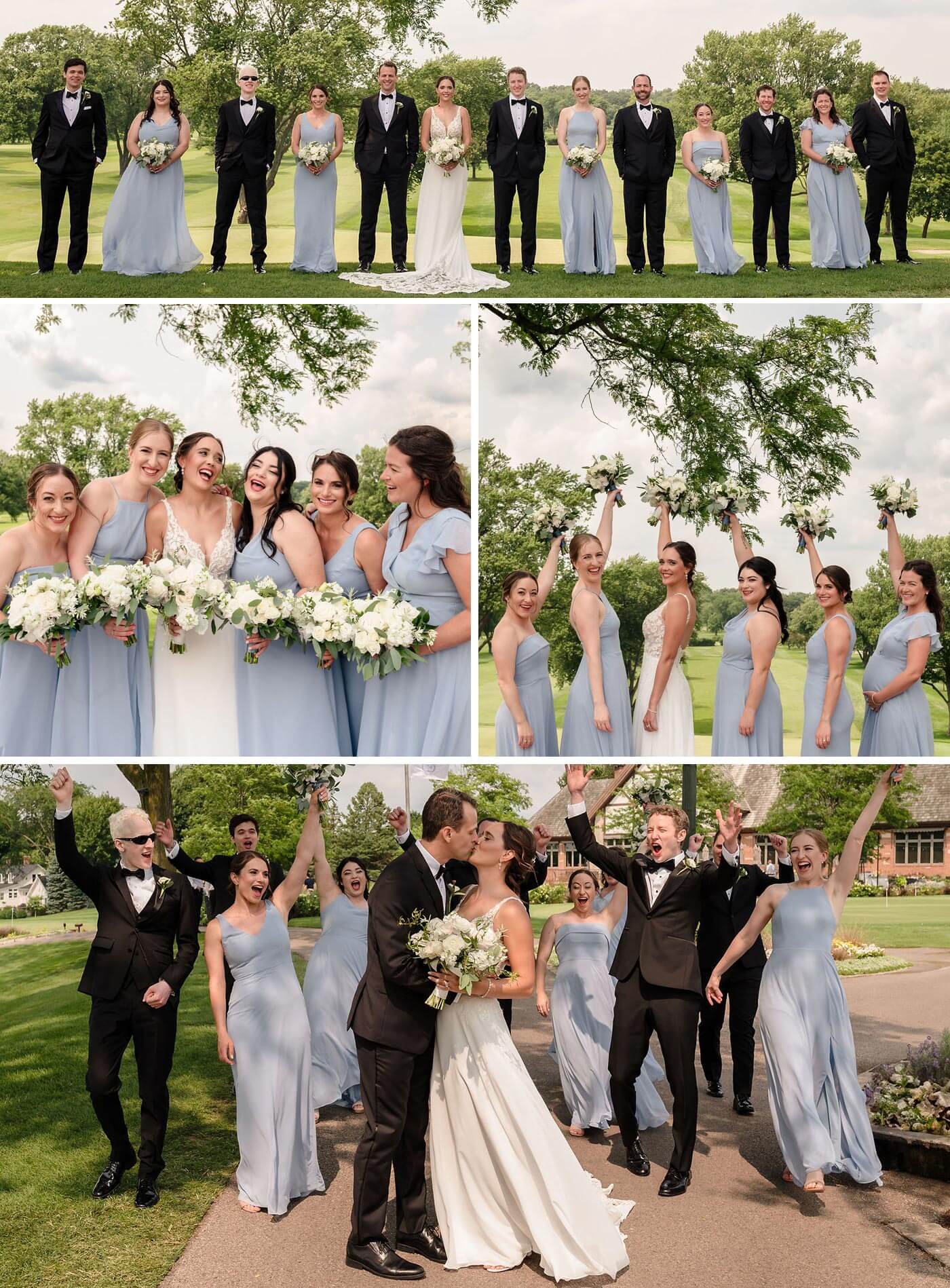 Blaues Kleid Hochzeit Brautjunger